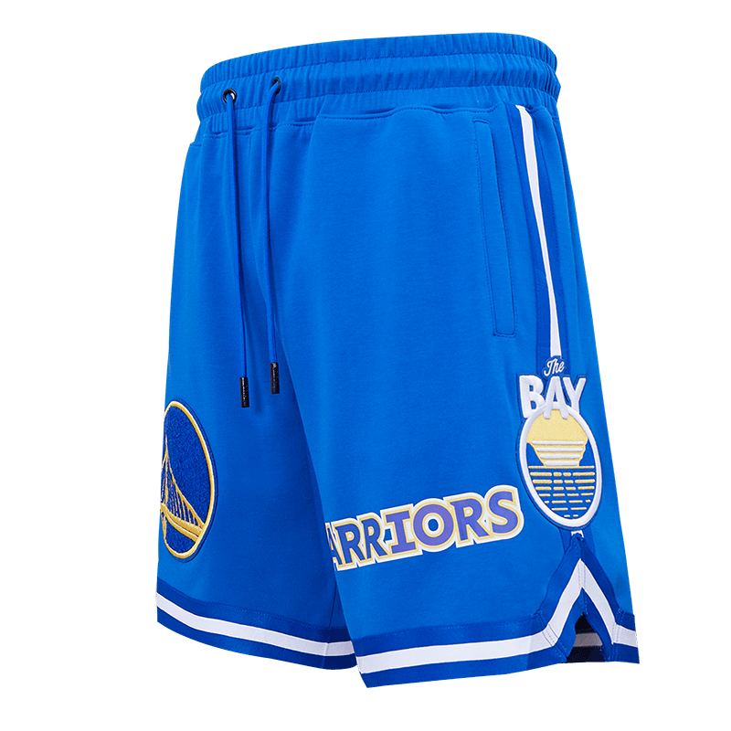 NBA GOLDEN STATE WARRIORS CLASSIC CHENILLE MEN'S SHORT (ROYAL BLUE