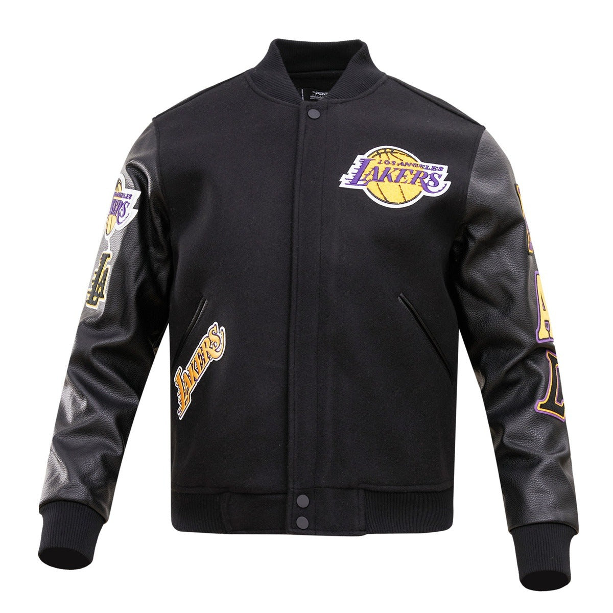 NBA LOS ANGELES LAKERS CLASSIC WOOL MEN'S VARSITY JACKET (BLACK