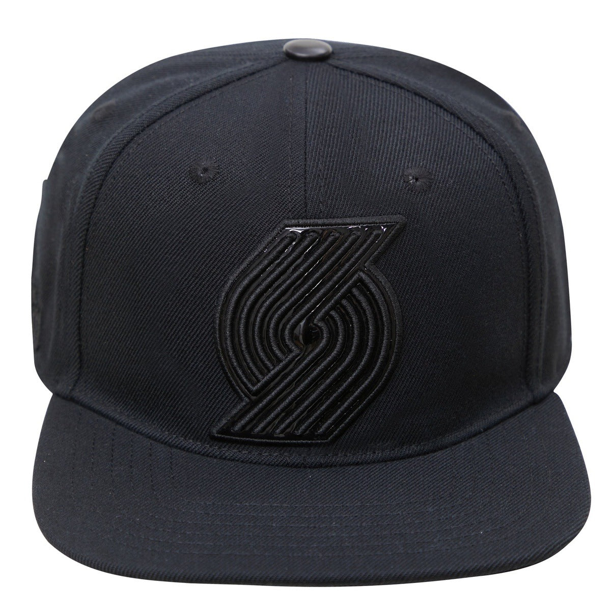NBA PORTLAND TRAIL BLAZERS TRIPLE BLACK WOOL UNISEX SNAPBACK HAT