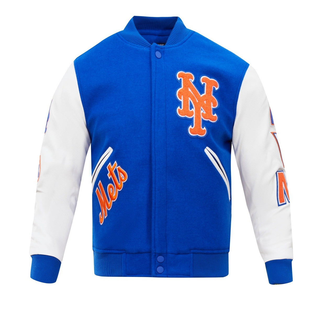 MLB NEW YORK METS CLASSIC WOOL MEN'S VARSITY JACKET (ROYAL BLUE