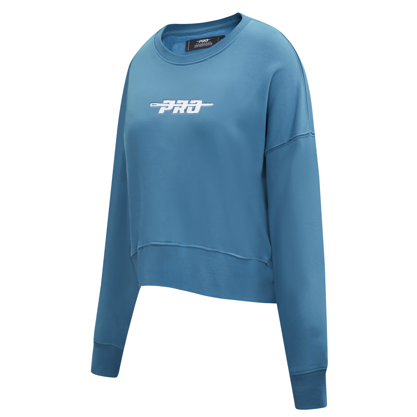 PRO STANDARD CLASSIC CHENILLE WHT LOGO WOMEN'S FLC CREWNECK (STEEL BLUE)