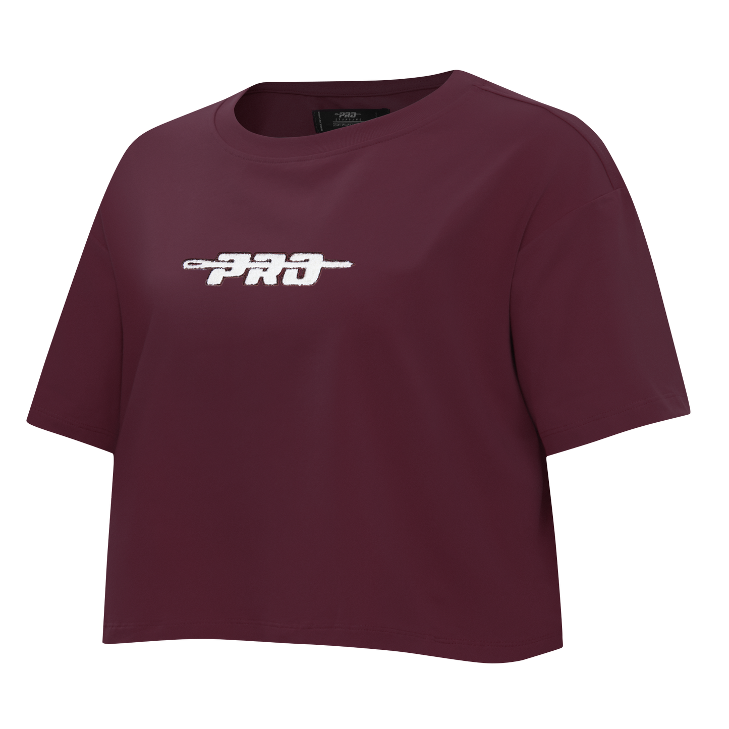 PRO STANDARD CLASSIC CHENILLE WHT LOGO WOMEN'S SJ BOXY TEE (WINE)