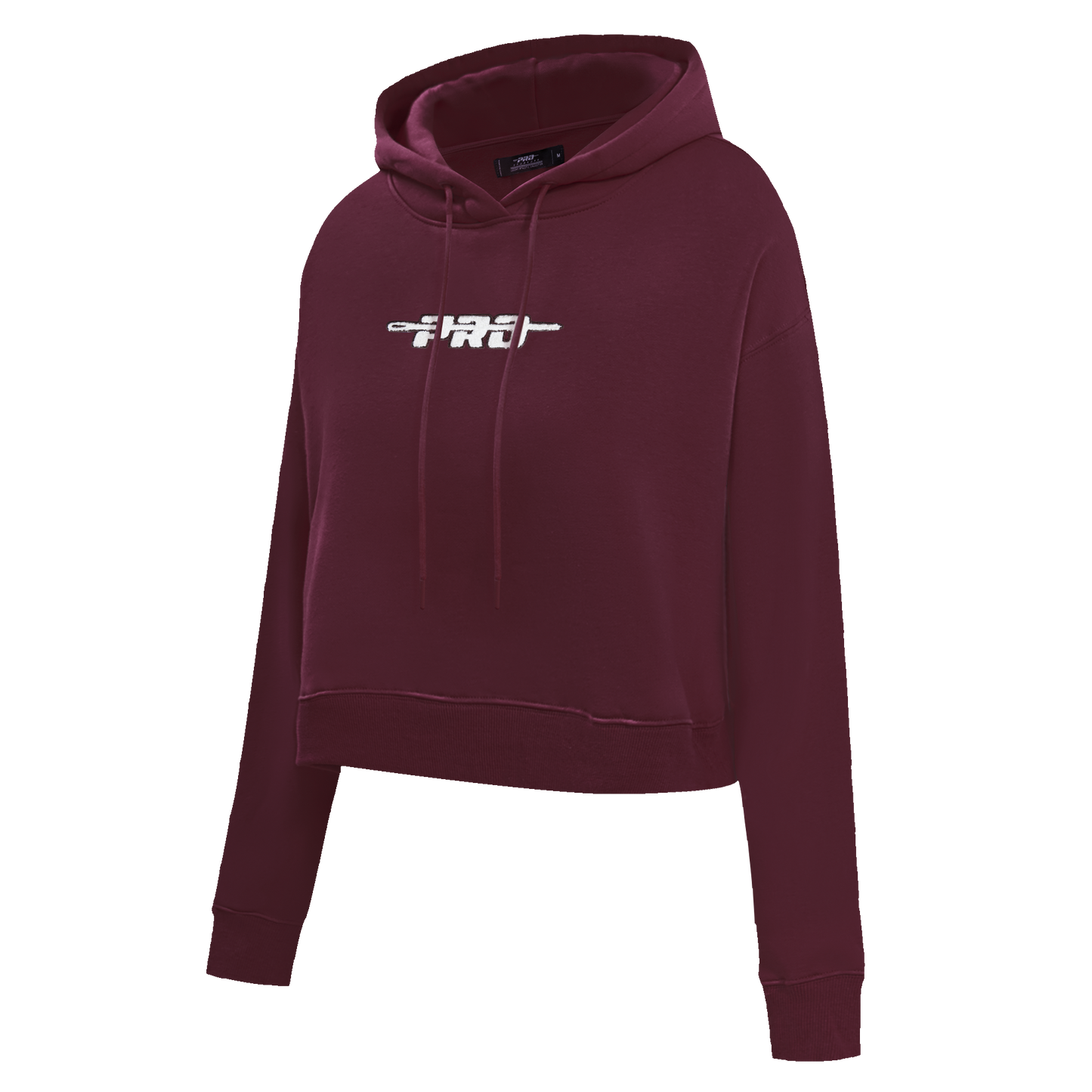 PRO STANDARD CLASSIC CHENILLE WHT LOGO WOMEN'S FLC CROPPED PO HOODIE (WINE)