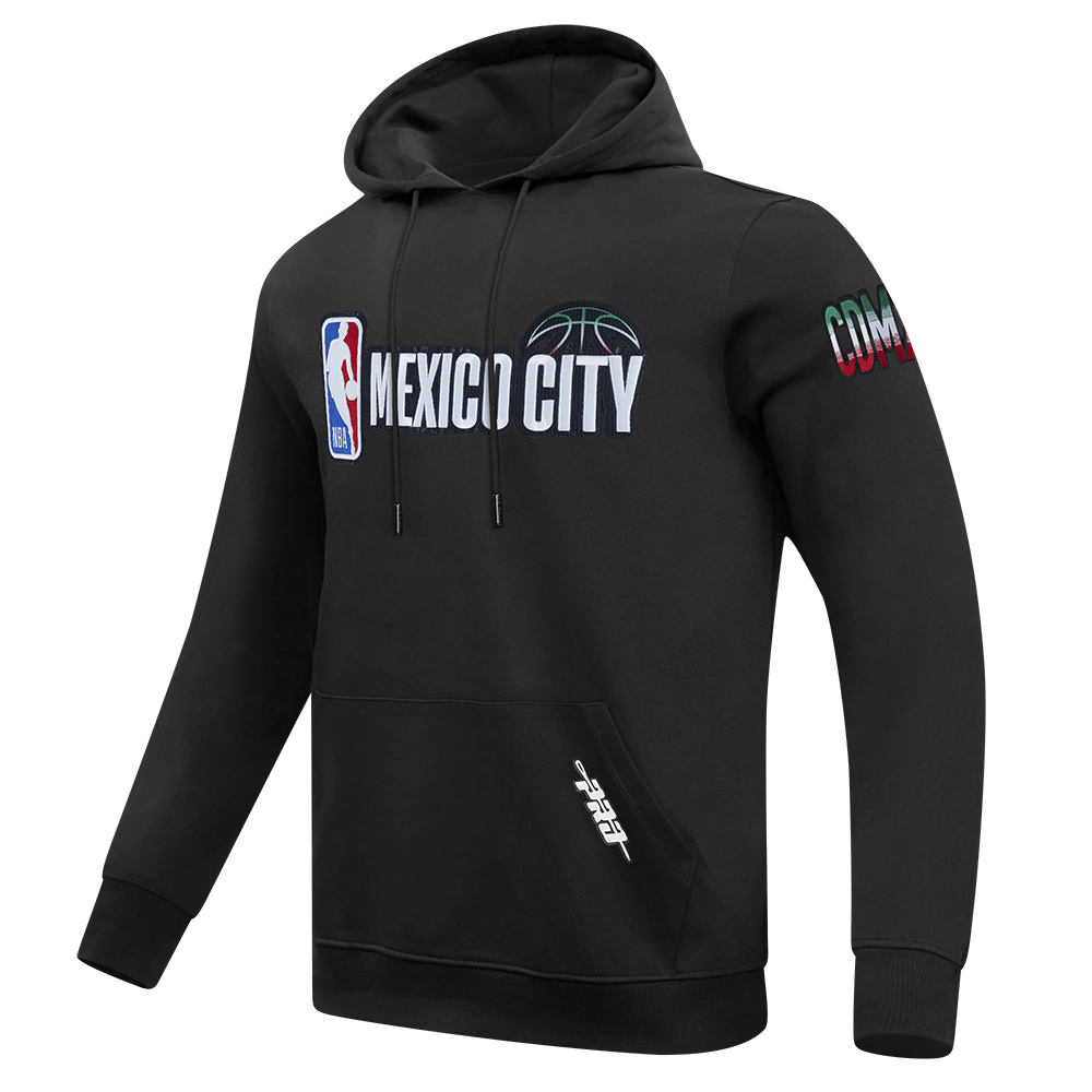 NBA NBA MEXICO CITY GAME 2025 MEN'S DROP SHOULDER FLC PO HOODIE (BLACK)