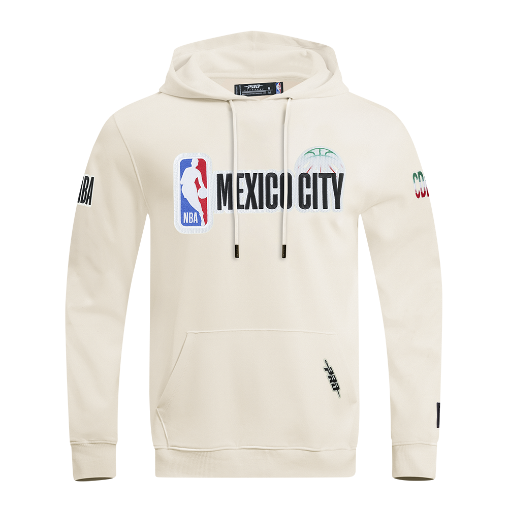 NBA NBA MEXICO CITY GAME 2025 MEN'S DROP SHOULDER FLC PO HOODIE (BLACK)