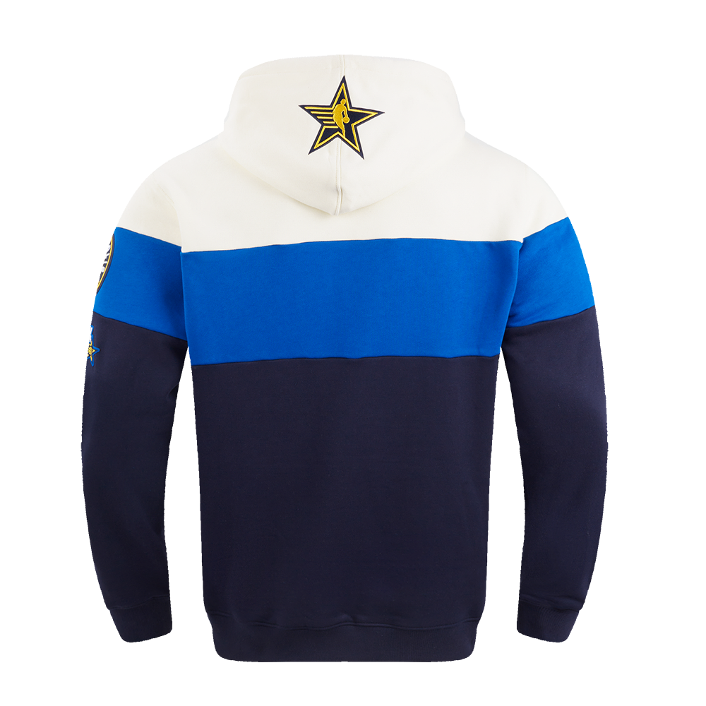 NBA ALL STAR GAME 2024 MEN'S FLEECE PULLOVER HOODIE (MIDNIGHT NAVY/EGGSHELL/ROYAL)