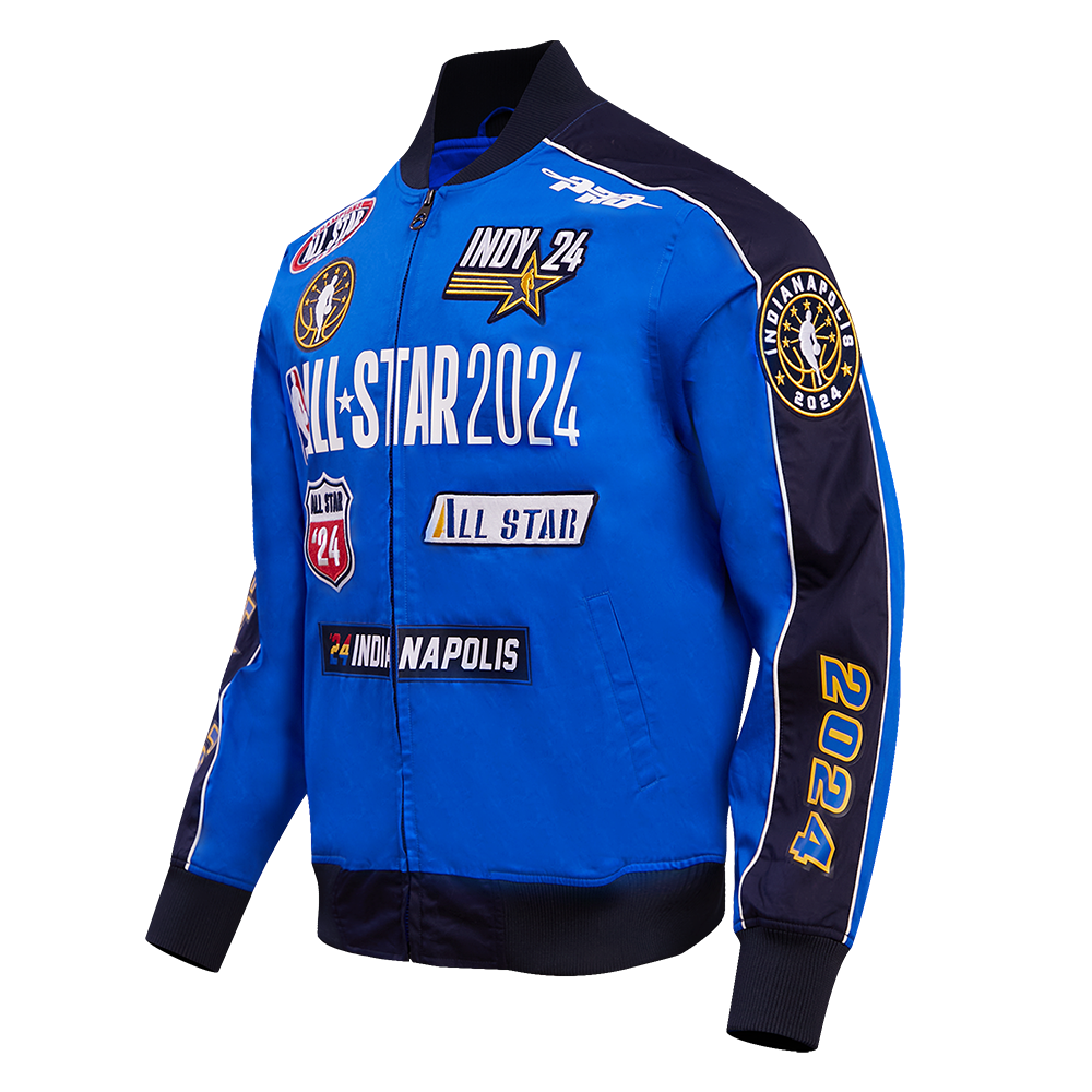 NBA ALL STAR GAME 2024 MEN'S TWILL JACKET (MIDNIGHT NAVY/ROYAL BLUE)