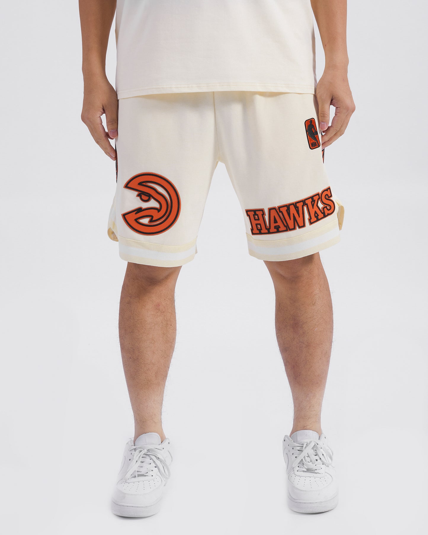 NBA ATLANTA HAWKS MEN'S MOTO JACKET (BLACK/WHITE)