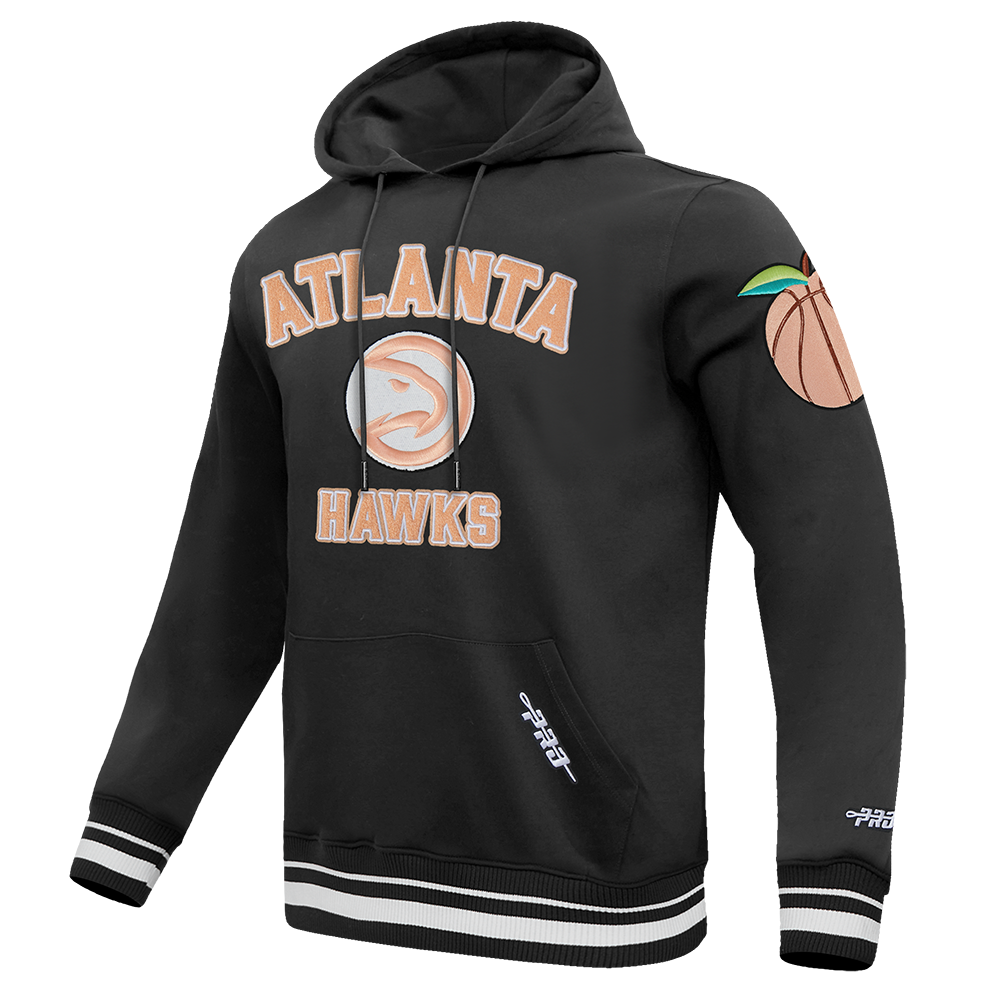 NBA ATLANTA HAWKS CITY EDITION 25-26 MEN'S RIB FLC PO HOODIE (BLACK)