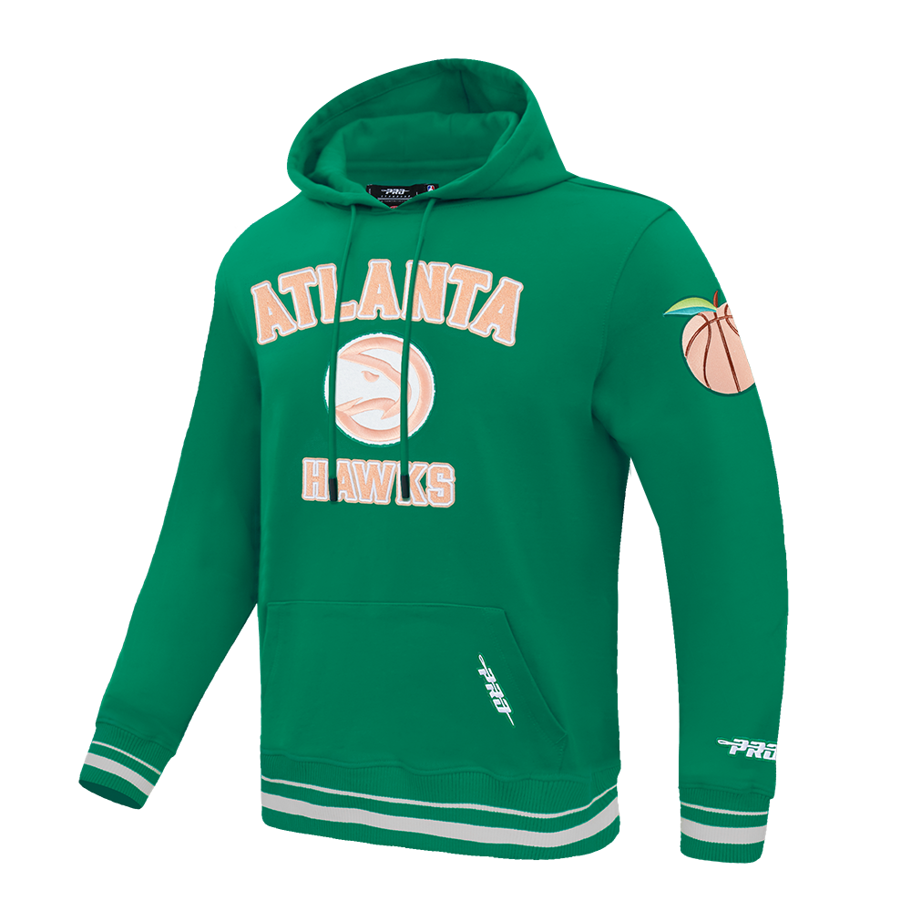 NBA ATLANTA HAWKS CITY EDITION 25-26 MEN'S RIB FLC PO HOODIE (KELLY GREEN)
