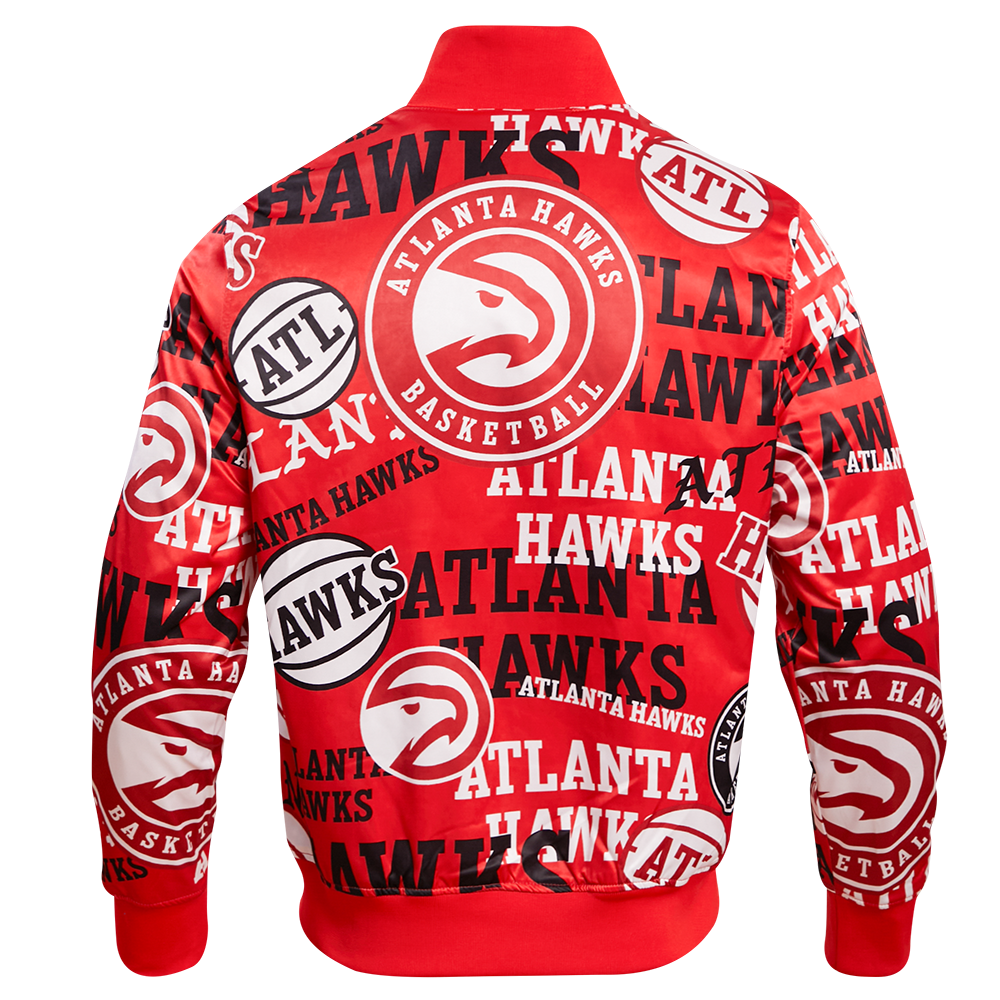 Shop Pro Standard Atlanta Hawks Big Logo Satin Jacket BAH652881-RED red