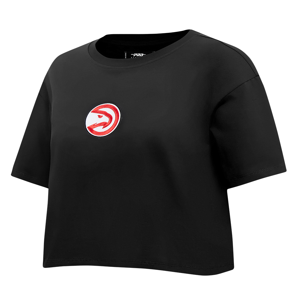NBA ATLANTA HAWKS WINGSPAN WOMEN'S SJ BOXY TEE (BLACK)