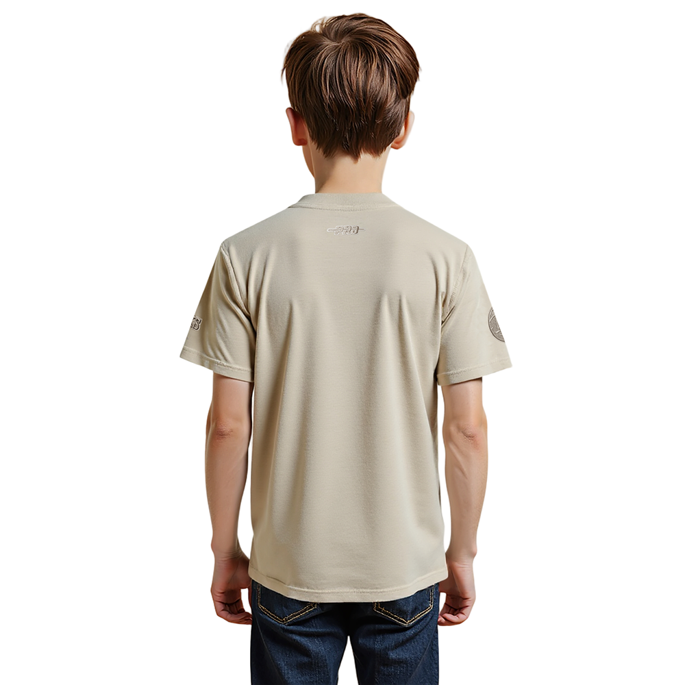 NBA ATLANTA HAWKS NEUTRAL BIG BOYS SINGLE JERSEY TEE (TAUPE)