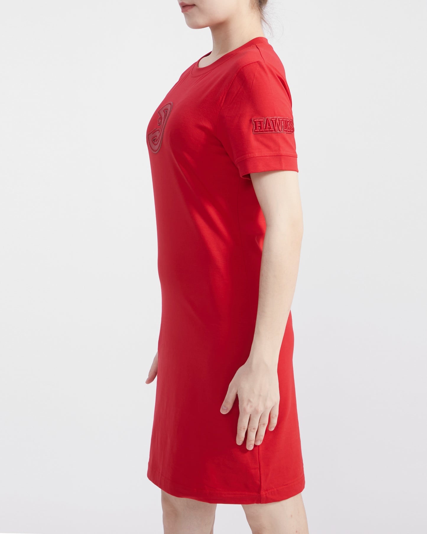 NBA ATLANTA HAWKS TRIPLE TONAL BODYCON DRESS (RED)