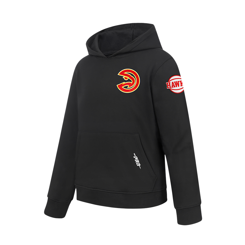 NBA ATLANTA HAWKS CLASSIC BIG BOY'S FLC PO HOODIE (BLACK)