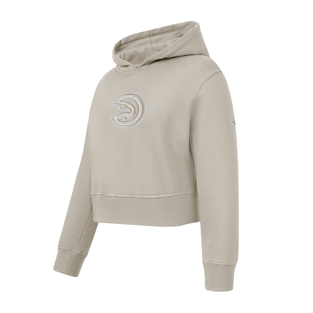 NBA ATLANTA HAWKS NEUTRAL BIG GIRLS FLC PO HOODIE (TAUPE)