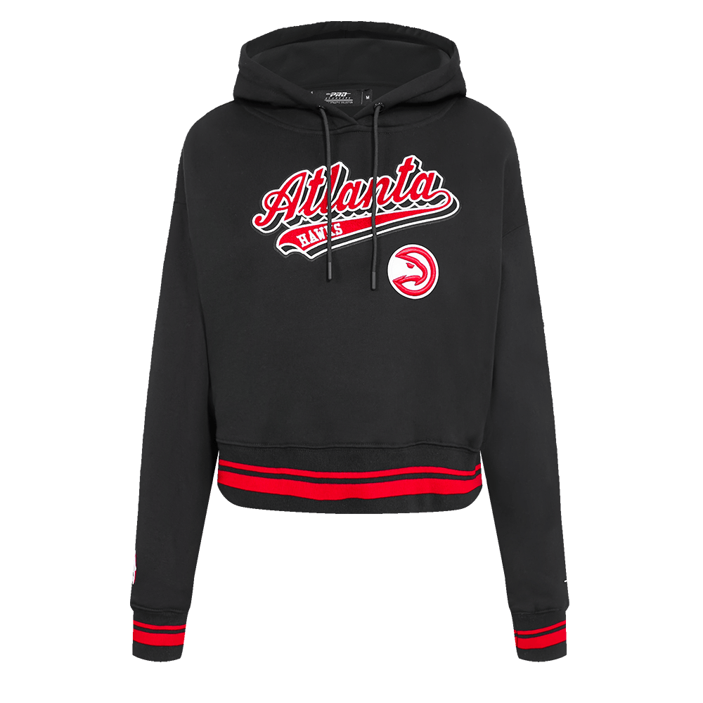 Pro Standard NBA Atlanta Hawks Script Tail Cropped Hoodie - Women's