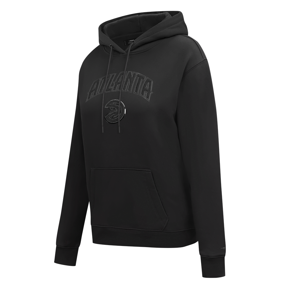 NBA ATLANTA HAWKS TRIPLE BLACK WOMEN'S PULLOVER HOODIE (TRIPLE BLACK)