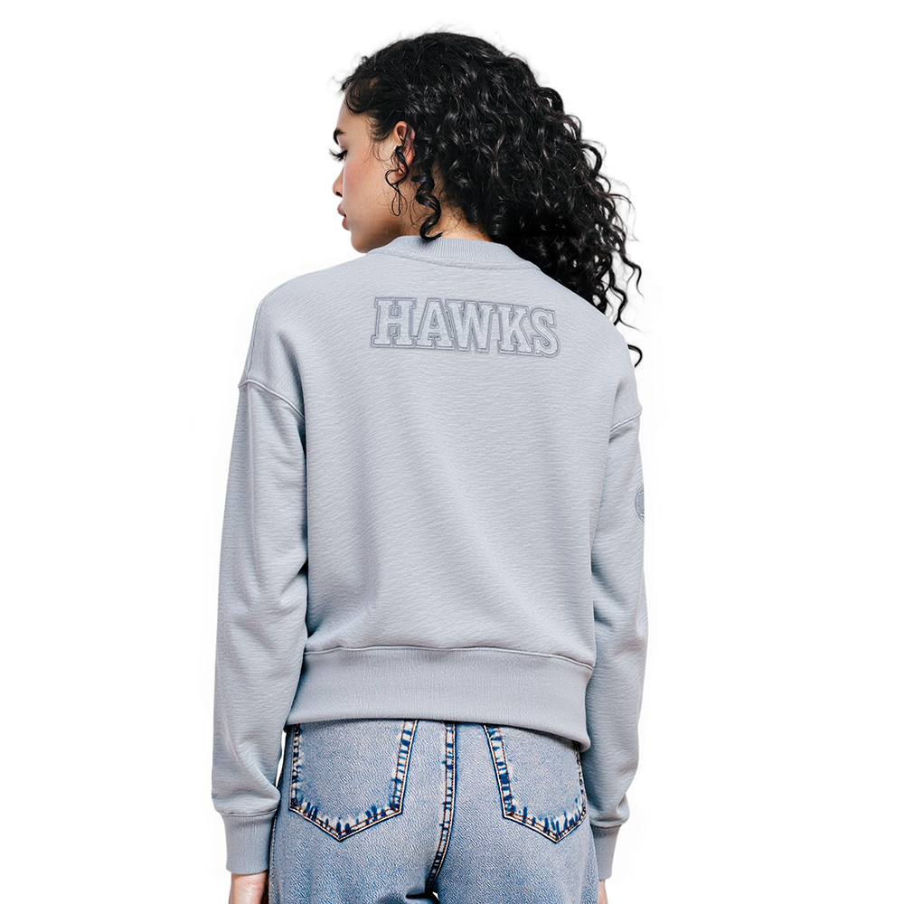 NBA ATLANTA HAWKS NEUTRAL WOMEN'S CREWNECK (DARK HEATHER GRAY)