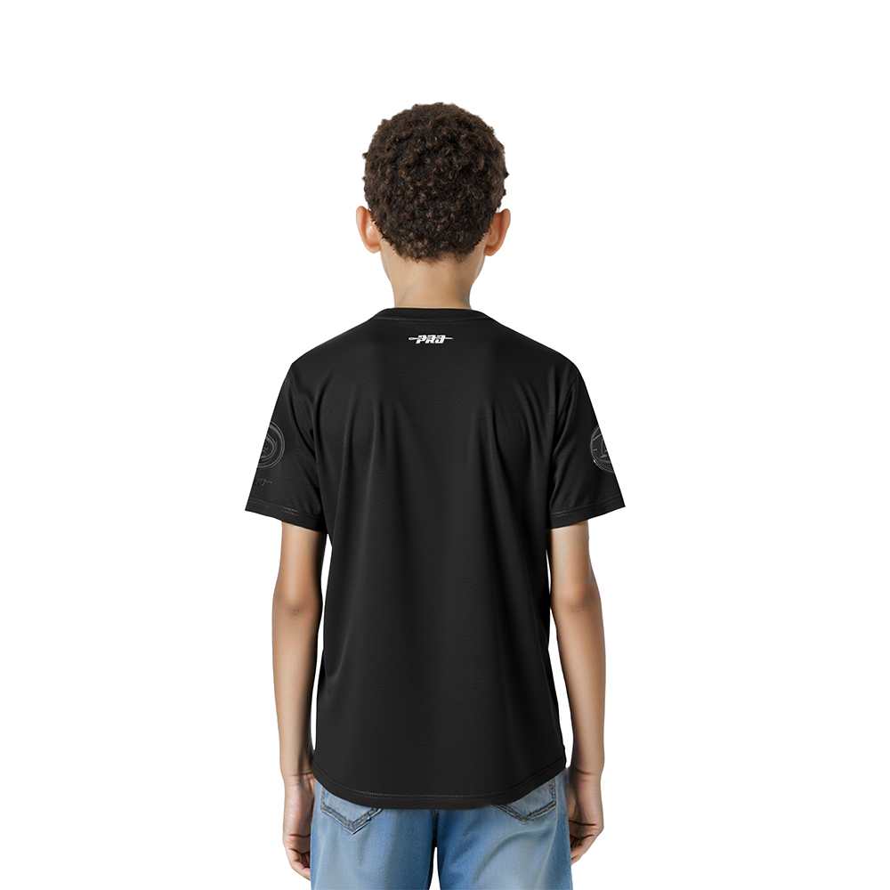 NBA ATLANTA HAWKS TRIPLE BLACK LITTLE BOYS SHORT SLEEVE TEE (BLACK)