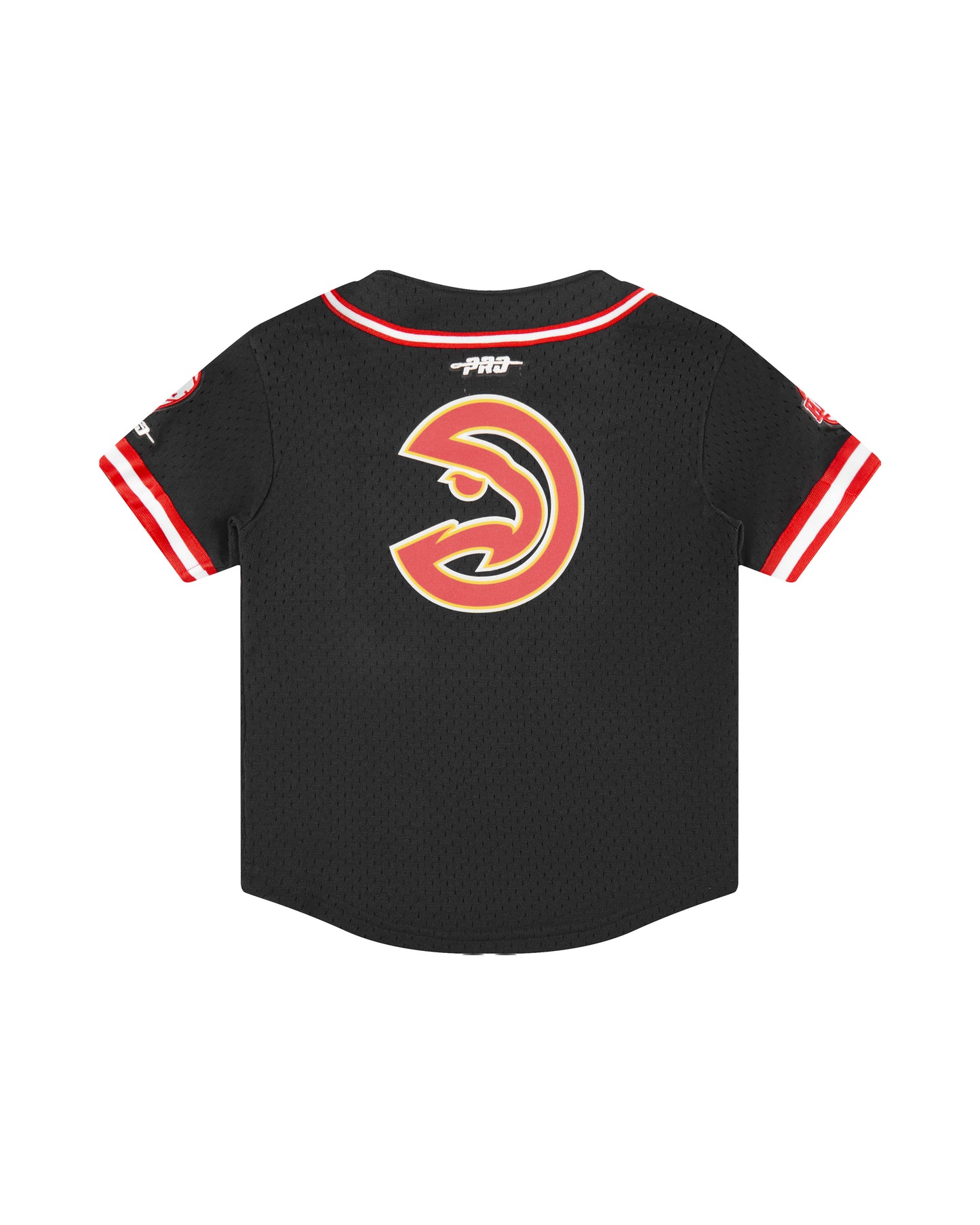 NBA ATLANTA HAWKS CLASSIC TODDLER BOYS MESH BUTTON DOWN SHIRT (BLACK/RED)