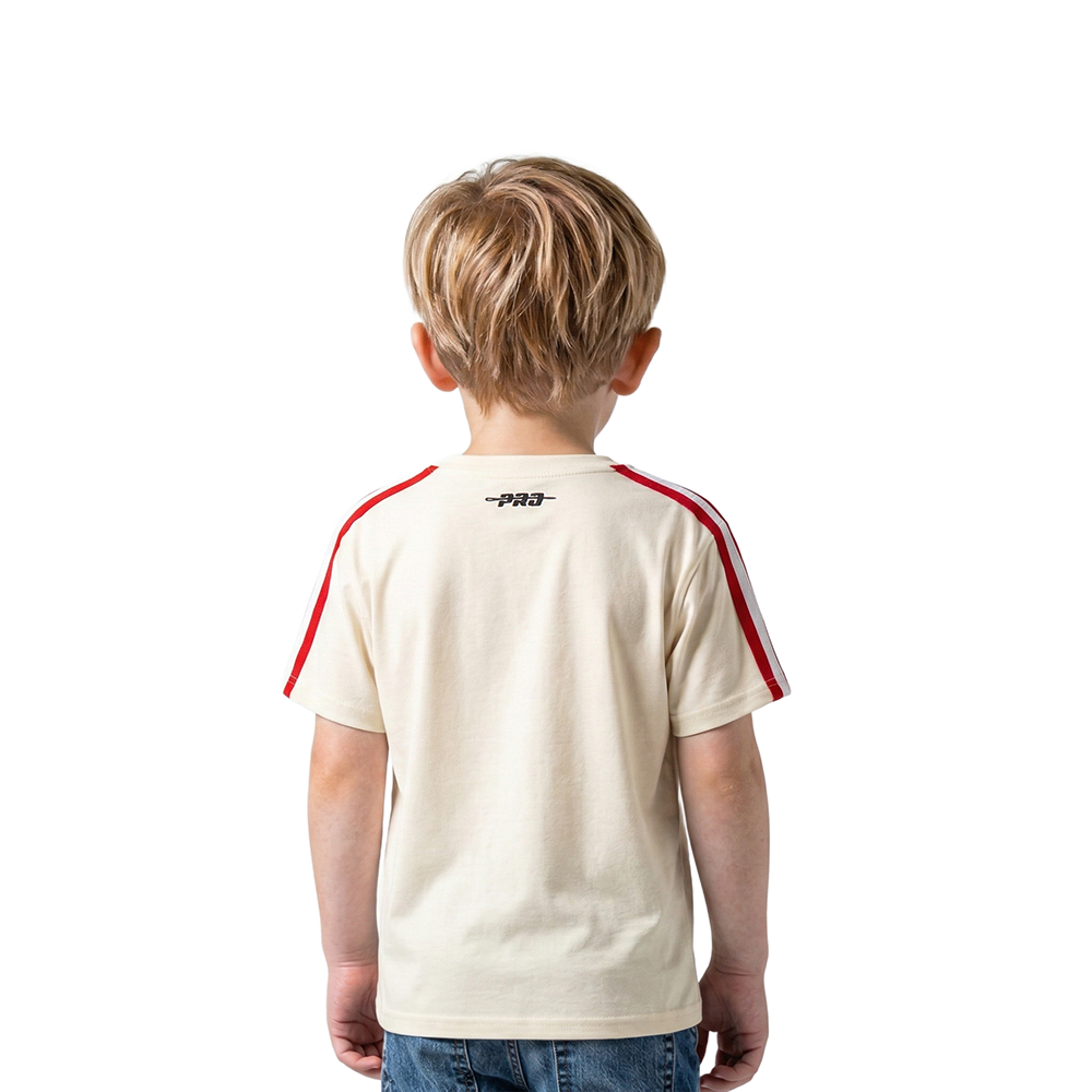 NBA ATLANTA HAWKS RETRO CLASSIC TODDLER BOYS SHORT SLEEVE TAPING TEE(EGGSHELL/ RED)