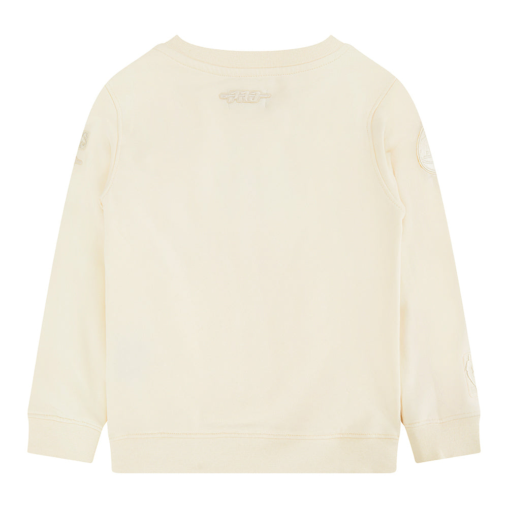 NBA ATLANTA HAWKS NEUTRAL TODDLER BOYS FLEECE CREWNECK (EGGSHELL)