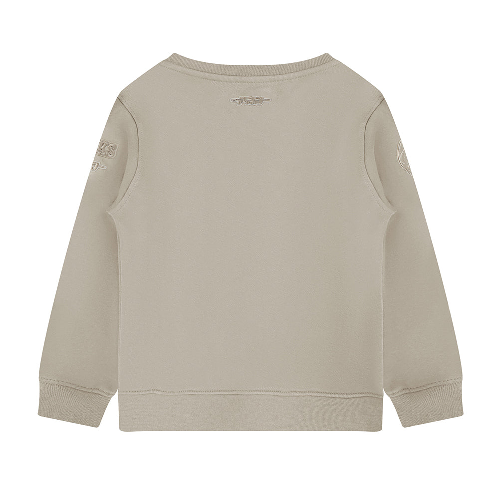 NBA ATLANTA HAWKS NEUTRAL TODDLER BOYS FLEECE CREWNECK (TAUPE)