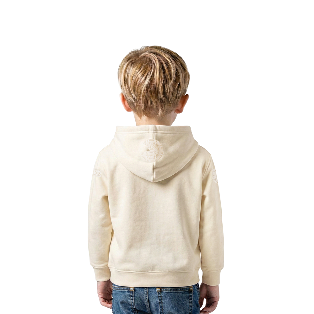 NBA ATLANTA HAWKS NEUTRAL TODDLER BOYS FLEECE PULLOVER HOODIE (EGGSHELL)
