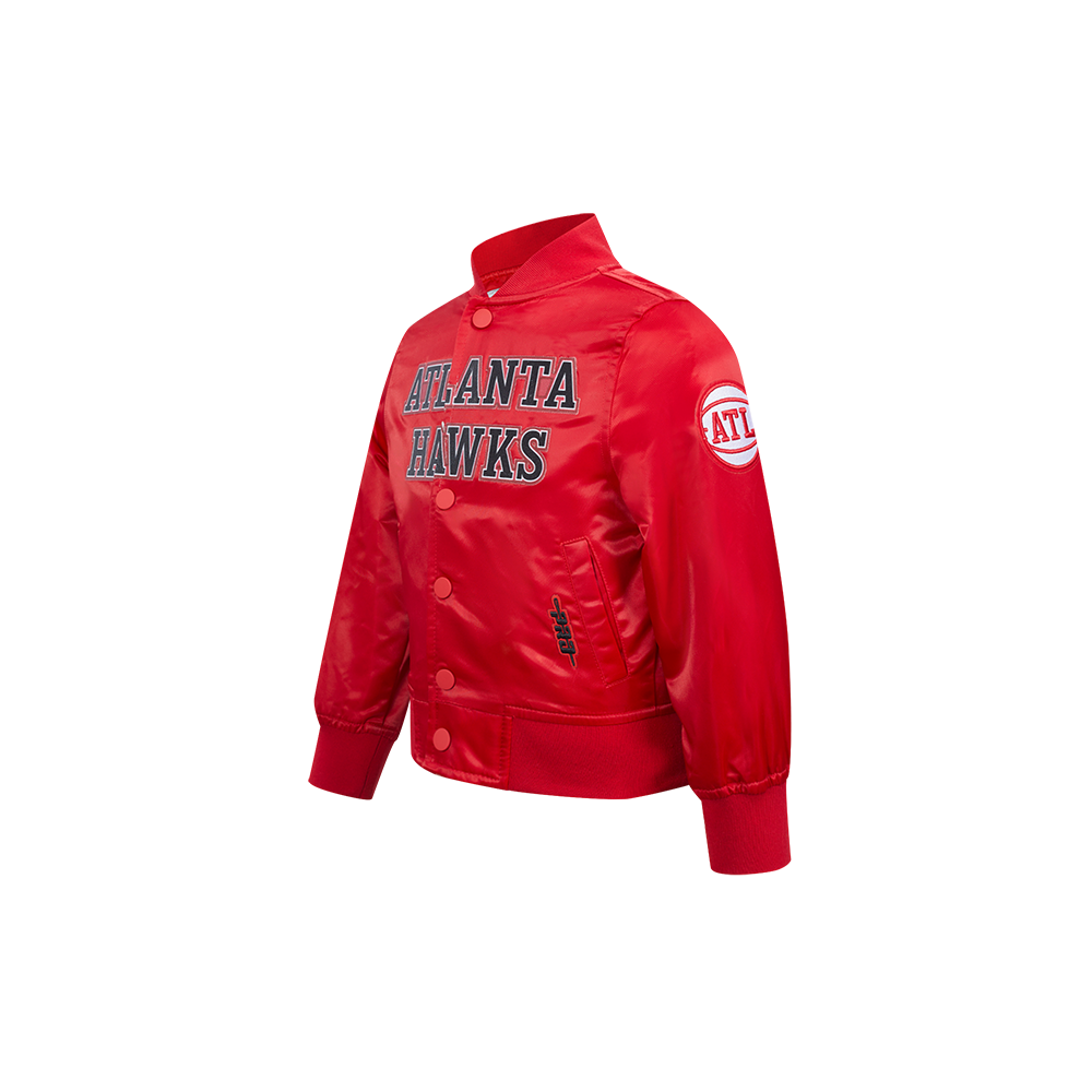NBA ATLANTA HAWKS CLASSIC TODDLER BOYS SATIN JACKET (RED)