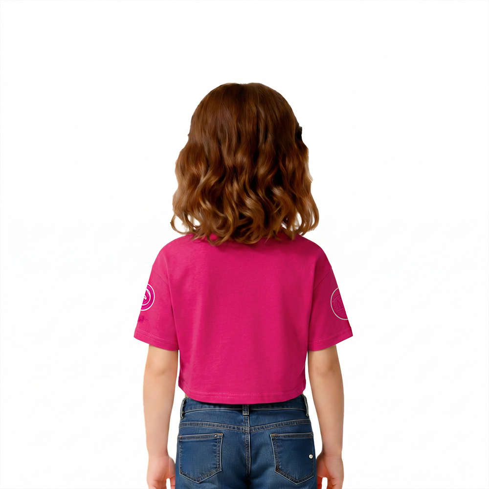 NBA ATLANTA HAWKS TRIPLE PINK TODDLER GIRLS SHORT SLEEVE BOXY TEE (BEETROOT PURPLE)