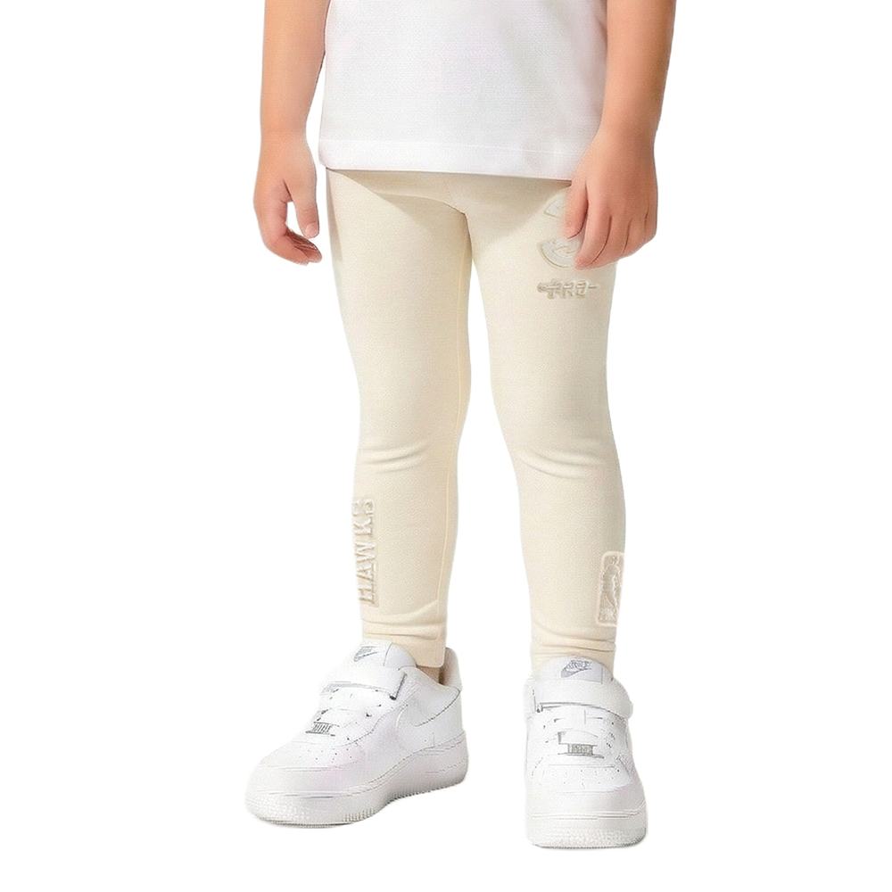 NBA ATLANTA HAWKS NEUTRAL TODDLER GIRLS LEGGING (EGGSHELL)