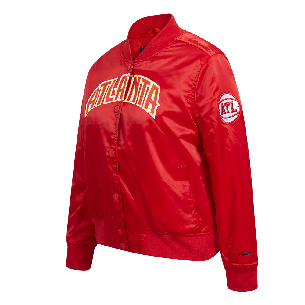 NBA ATLANTA HAWKS CLASSIC WOMEN'S SATIN JACKET (RED)