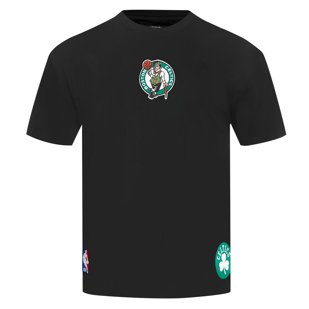 NBA BOSTON CELTICS WINGSPAN MEN'S CJ DROP SHOULDER TEE (BLACK)