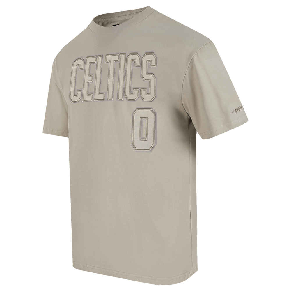 NBA BOSTON CELTICS JAYSON TATUM #0 NEUTRAL PNN MEN'S CJ DROP SHOULDER TEE (TAUPE)