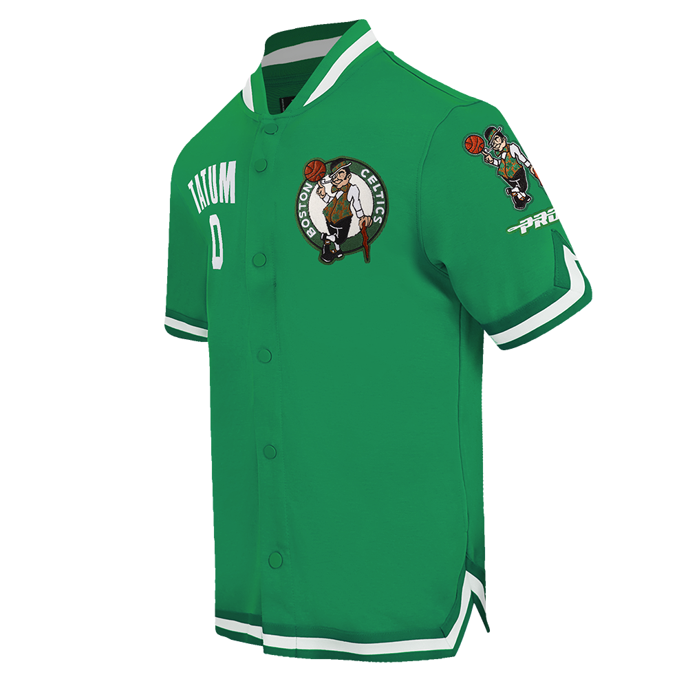 NBA BOSTON CELTICS JAYSON TATUM #0 CLASSIC PNN MEN'S DOUBLE KNIT JACKET (KELLY GREEN)