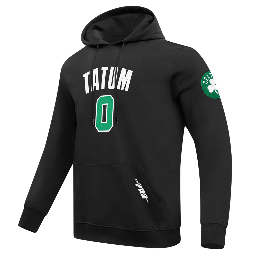 NBA BOSTON CELTICS JAYSON TATUM #0 CLASSIC PNN MEN'S DK PO HOODIE (BLACK)