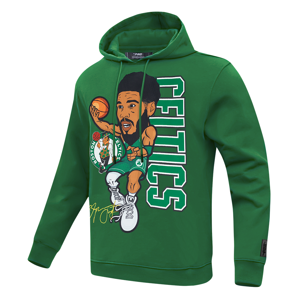 NBA BOSTON CELTICS JAYSON TATUM #0 SKY HOOK MEN'S FLC PO HOODIE  (KELLY GREEN)