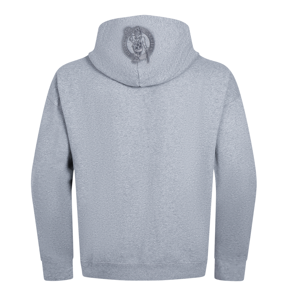 NBA BOSTON CELTICS NEUTRAL MEN'S DROP SHOULDER PULLOVER HOODIE (DARK HEATHER GRAY)