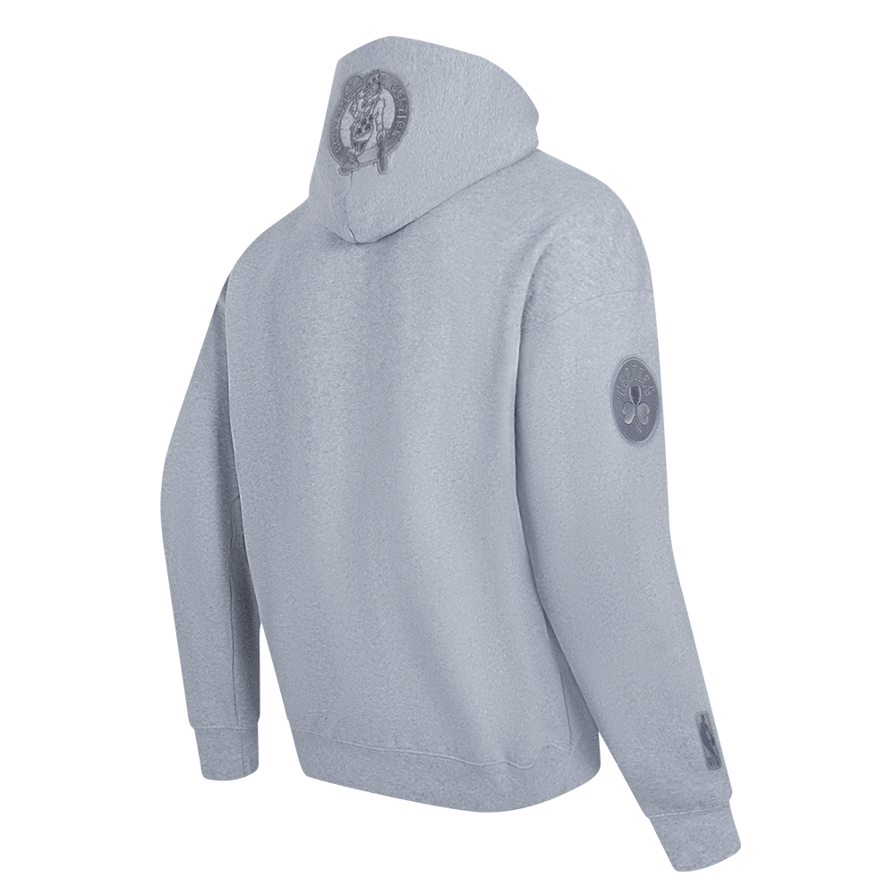 NBA BOSTON CELTICS NEUTRAL MEN'S DROP SHOULDER PULLOVER HOODIE (DARK HEATHER GRAY)