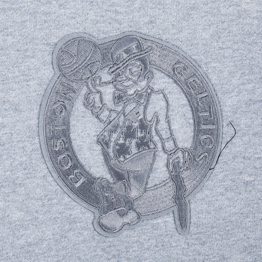 NBA BOSTON CELTICS NEUTRAL MEN'S DROP SHOULDER PULLOVER HOODIE (DARK HEATHER GRAY)