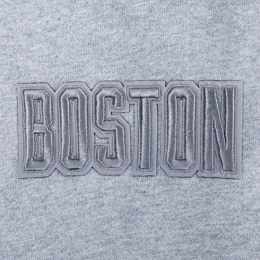 NBA BOSTON CELTICS NEUTRAL MEN'S DROP SHOULDER PULLOVER HOODIE (DARK HEATHER GRAY)