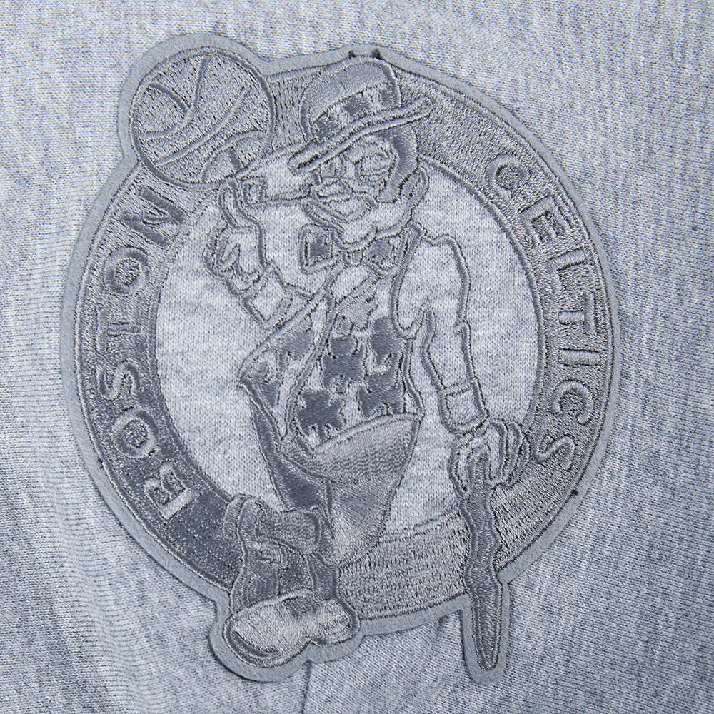 NBA BOSTON CELTICS NEUTRAL MEN'S DROP SHOULDER PULLOVER HOODIE (DARK HEATHER GRAY)