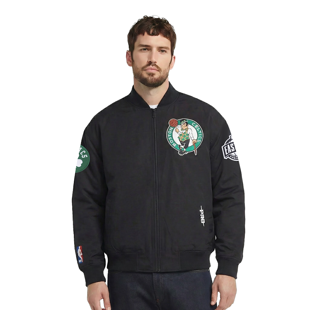 NBA BOSTON CELTICS LIVING LARGE MEN'S TWILL JACKET (BLACK)