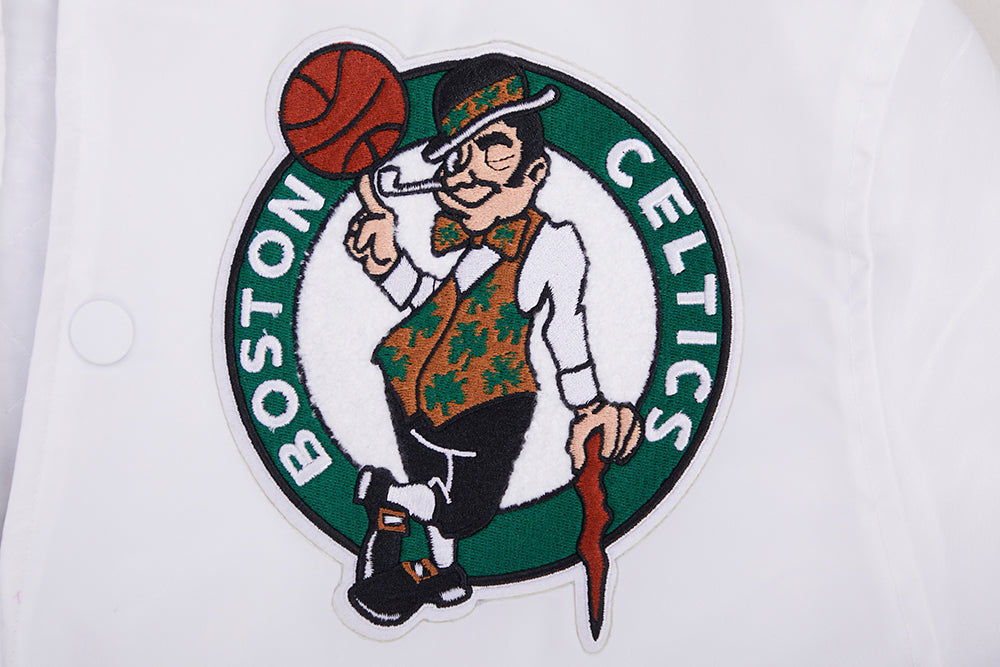 Satin Green/Gold/White Remix Boston Celtics Tricolor Jacket - Jackets  Masters