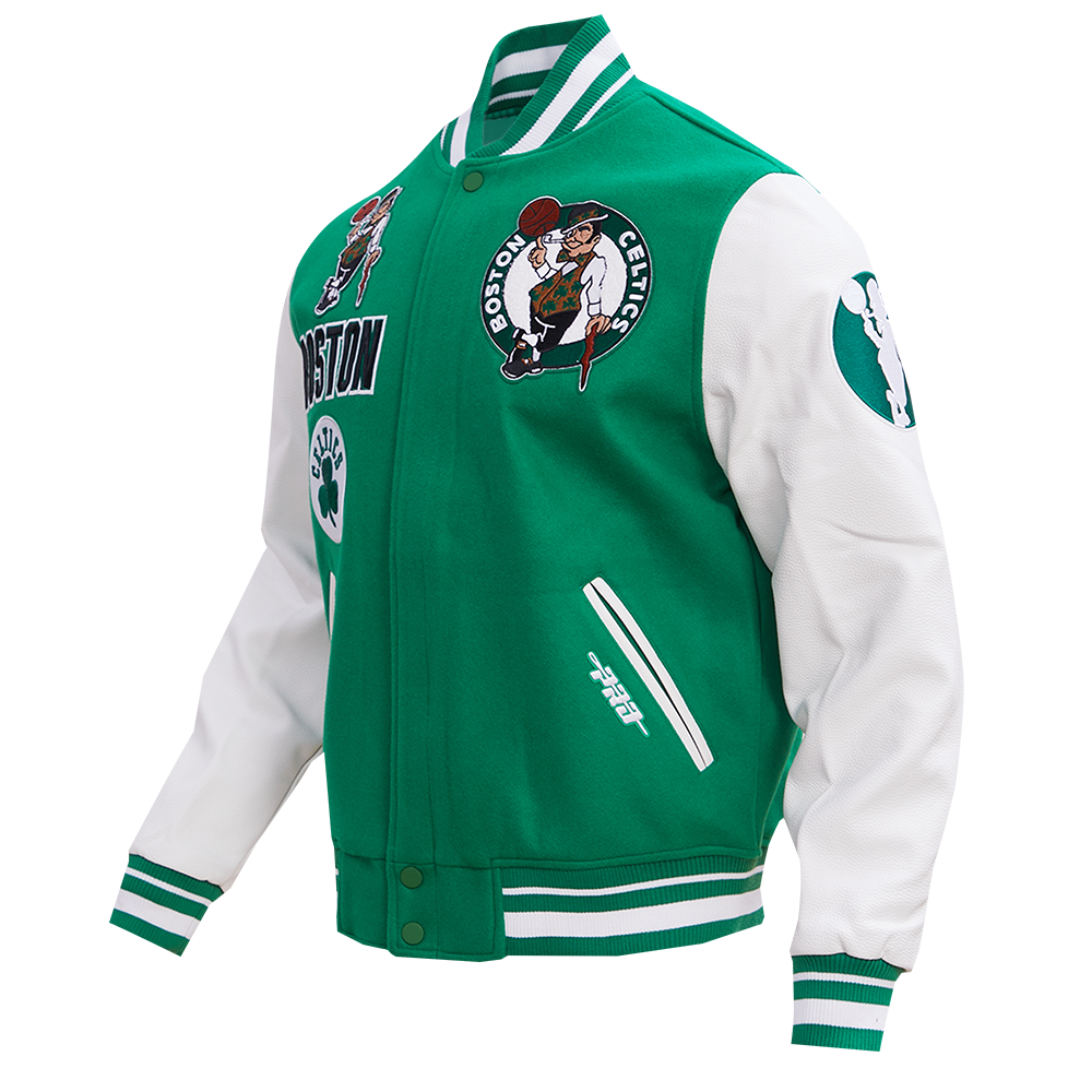 Women's Pro Standard Kelly Green Boston Celtics Mash Up Pullover Sweatshirt