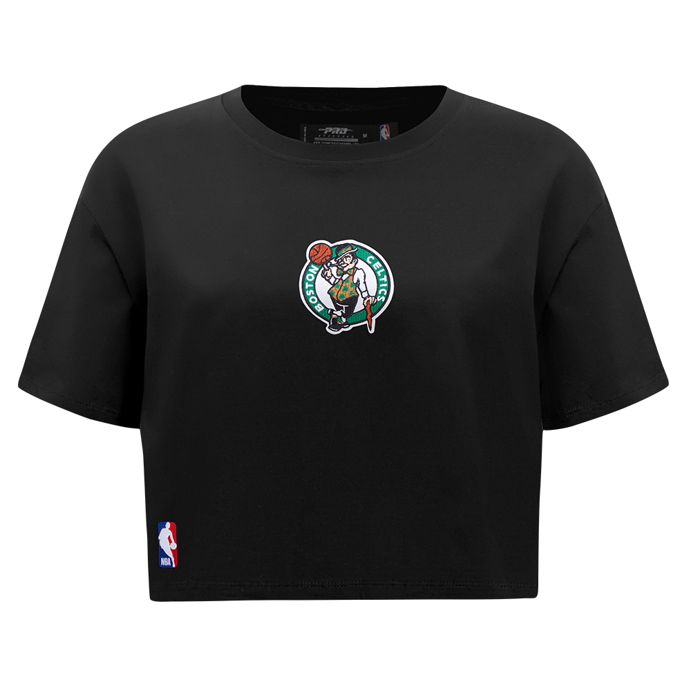 BOSTON CELTICS WINGSPAN WOMEN'S SJ BOXY TEE (BLACK)