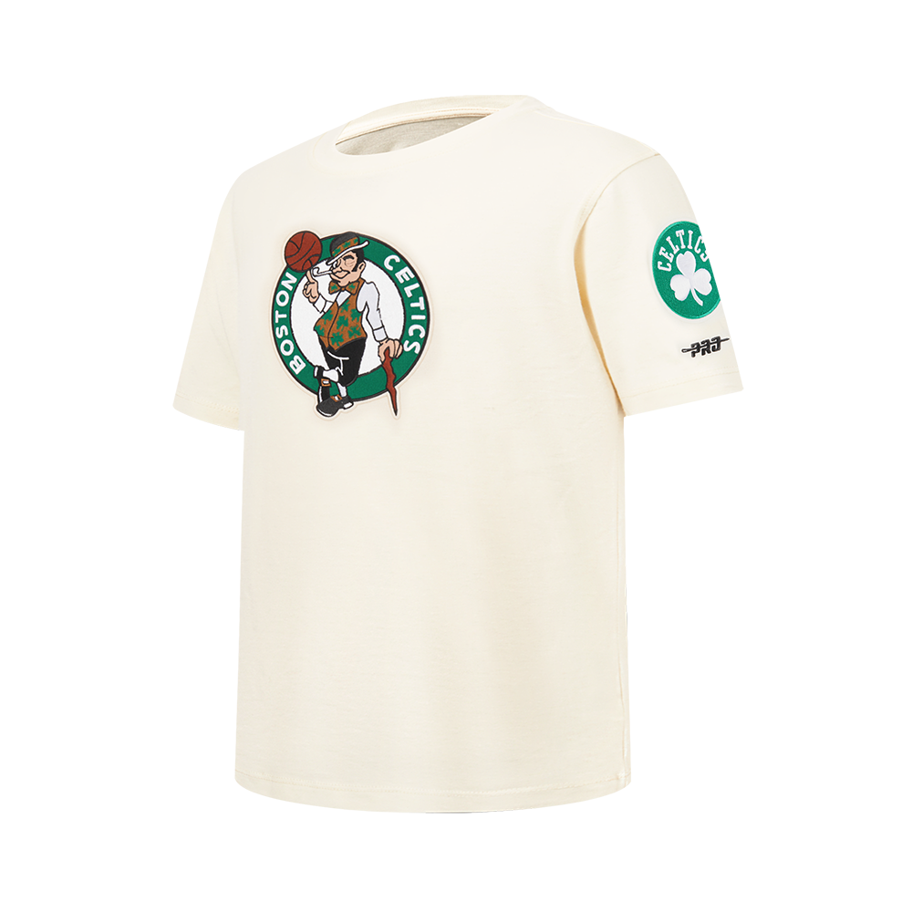 NBA BOSTON CELTICS RETRO CLASSIC BIG BOY'S SS TEE (EGGSHELL)