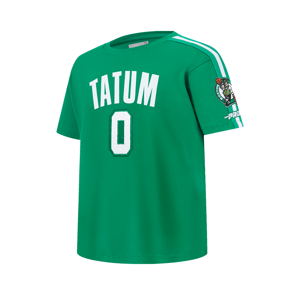 NBA BOSTON CELTICS JAYSON TATUM #0 CLASSIC PNN BIG BOY'S SS TAPING TEE (KELLY GREEN)
