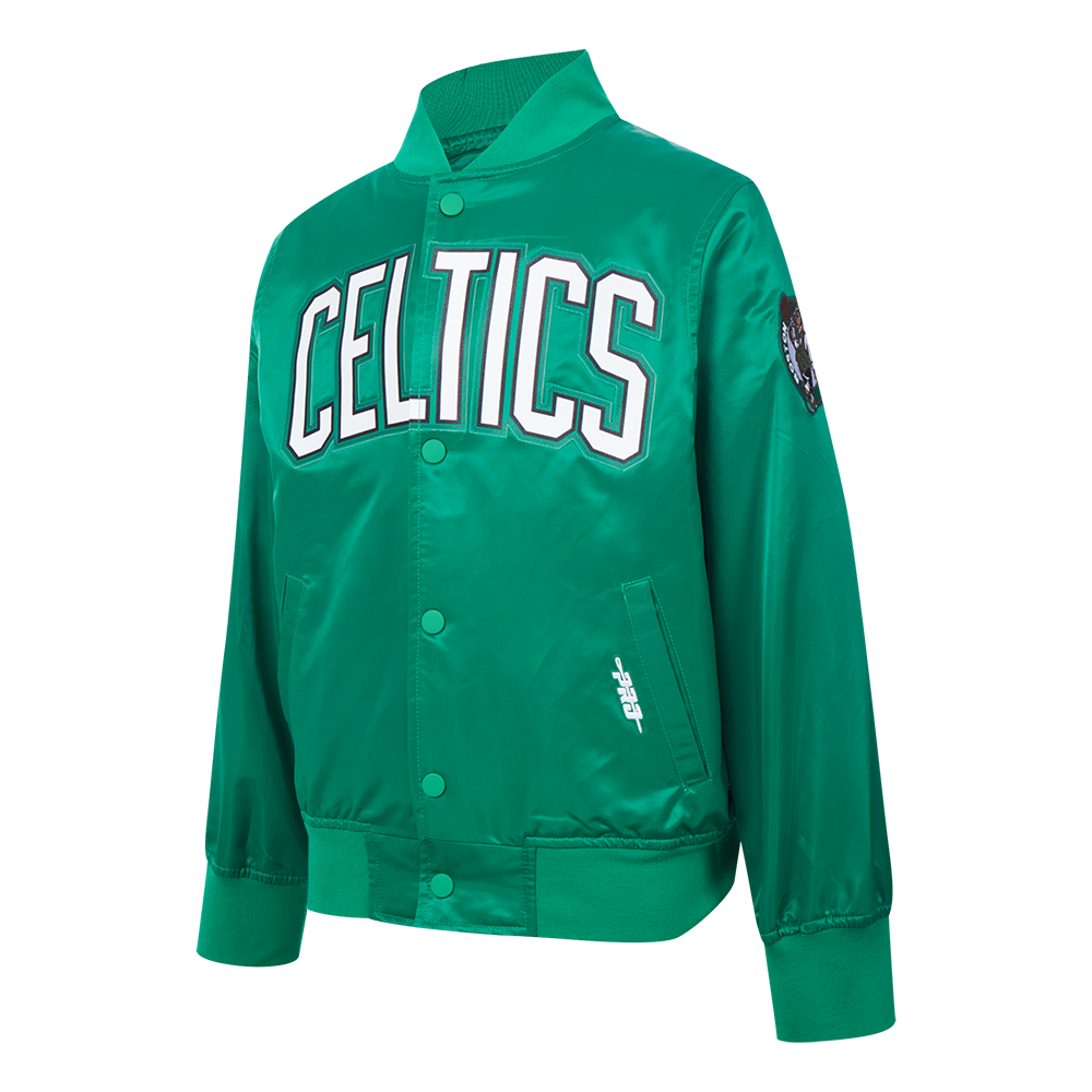 NBA BOSTON CELTICS CLASSIC BIG BOYS SATIN JACKET (KELLY GREEN)